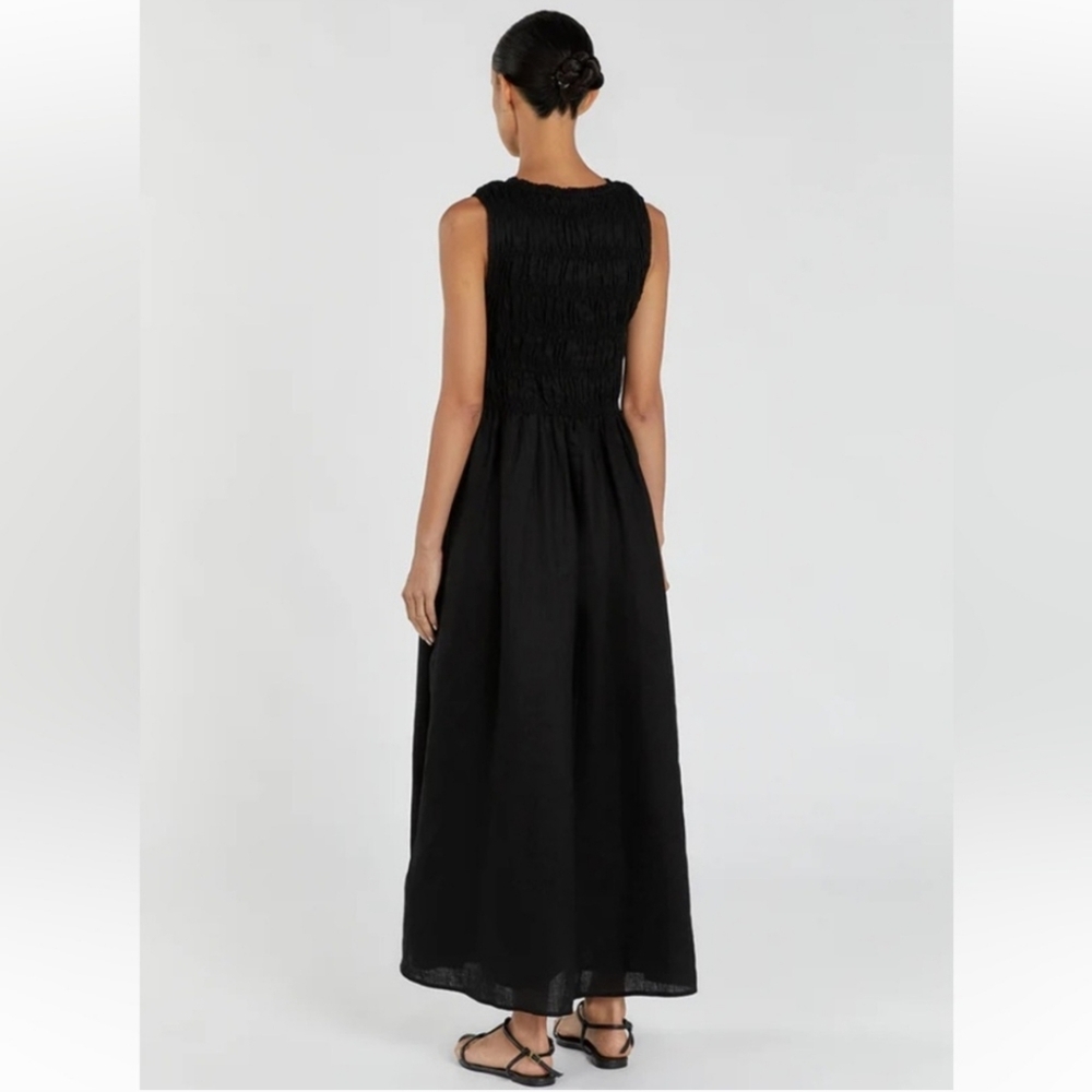 Dissh Lessi Black Linen Maxi Dress - Picture 3 of 5